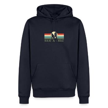 Santa Cruz, CA, California - Men’s Premium Organic Hoodie - navy - Front - Nico (187cm)
