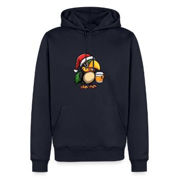 Tukan Vogel Bier Xmas Weihnachten - Männer Premium Bio Hoodie - Navy - Vorne - Nico (187cm)