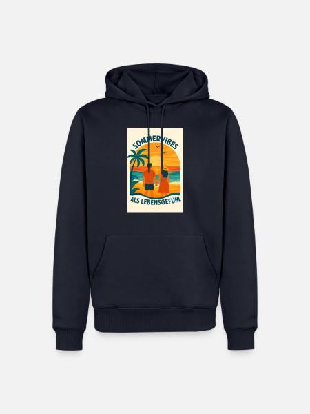Sommervibes als Lebensgefühl - Männer Premium Bio Hoodie - Navy