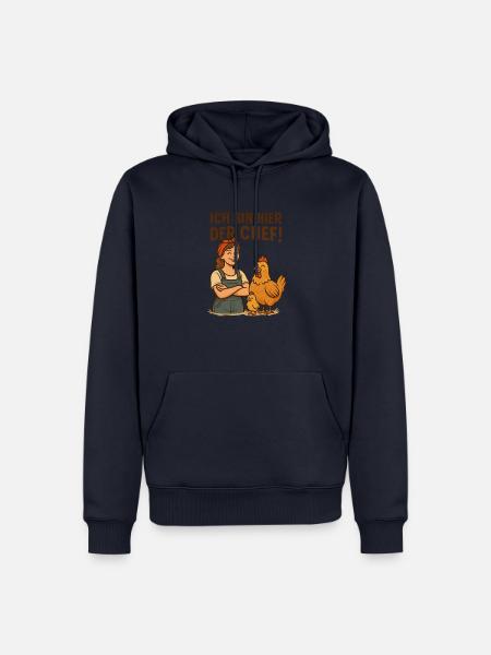 Ich bin hier der chef! - Männer Premium Bio Hoodie - Navy