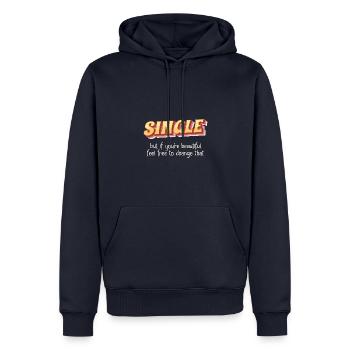 Single - Men’s Premium Organic Hoodie - navy - Front - Nico (187cm)
