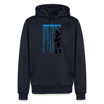STREET ART - SPRAY BOY - Sweat à capuche Premium bio Homme - bleu marine - Devant - Nico (187cm)