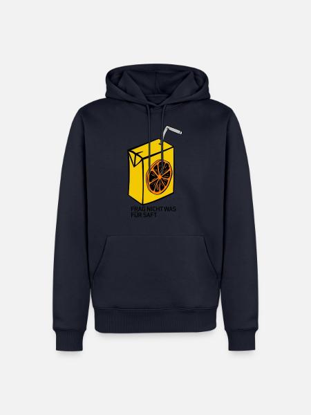 Frag nicht was für Saft - Männer Premium Bio Hoodie - Navy