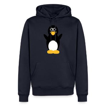 penguin - Men’s Premium Organic Hoodie - navy - Front - Nico (187cm)