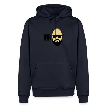 FBI - Männer Premium Bio Hoodie - Navy - Vorne - Nico (187cm)