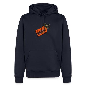 SALE - Männer Premium Bio Hoodie - Navy - Vorne - Nico (187cm)