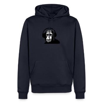 monkey smile - Men’s Premium Organic Hoodie - navy - Front - Nico (187cm)