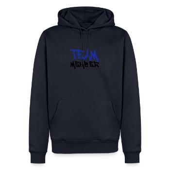 membre de l'équipe 02 - Sweat à capuche Premium bio Homme - bleu marine - Devant - Nico (187cm)