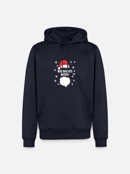 Weihnachten Outfit für echte Weihnachtsmänner - Männer Premium Bio Hoodie - Navy