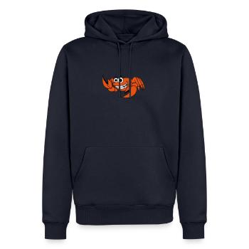 Cancer 02 - Sweat à capuche Premium bio Homme - bleu marine - Devant - Nico (187cm)