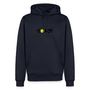 tennis coach - Männer Premium Bio Hoodie - Navy - Vorne - Nico (187cm)