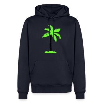 palmier - Sweat à capuche Premium bio Homme - bleu marine - Devant - Nico (187cm)