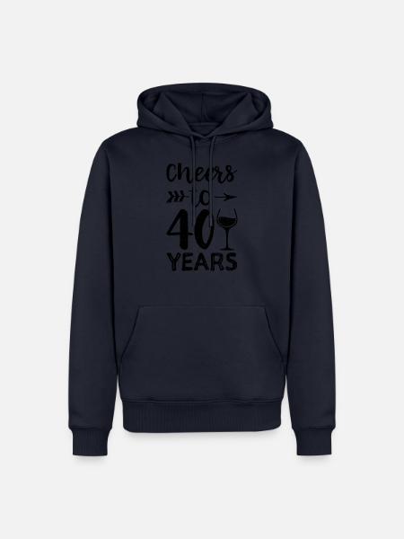 Cheers To 40 Years - 40. Geburtstag - Männer Premium Bio Hoodie - Navy