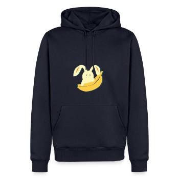 Banane - Sweat à capuche Premium bio Homme - bleu marine - Devant - Nico (187cm)