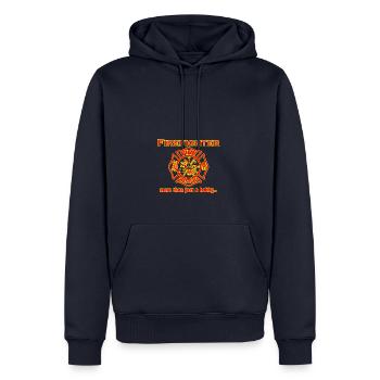 Firefighter - Männer Premium Bio Hoodie - Navy - Vorne - Nico (187cm)
