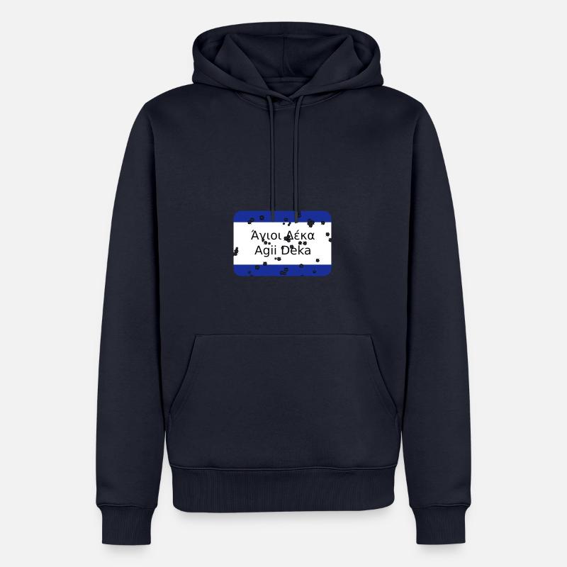 mg agii deka - Sweat à capuche Premium bio Homme - bleu marine