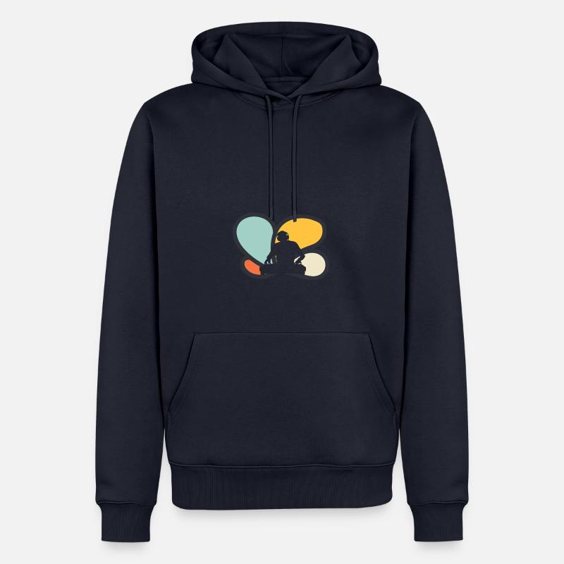 DJ Electro Techno - Männer Premium Bio Hoodie - Navy