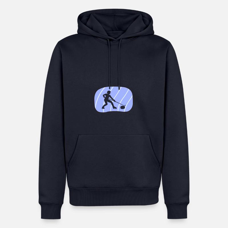 Curling Équipe de curling - Sweat à capuche Premium bio Homme - bleu marine
