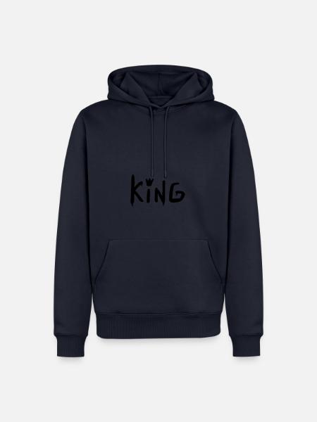 King - Männer Premium Bio Hoodie - Navy