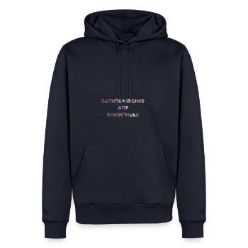 Summer Nights - Men’s Premium Organic Hoodie - navy - Front - Nico (187cm)