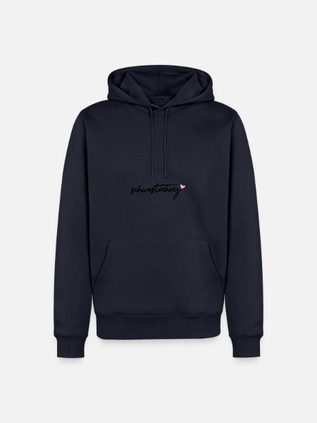 schwesterherz - Männer Premium Bio Hoodie - Navy