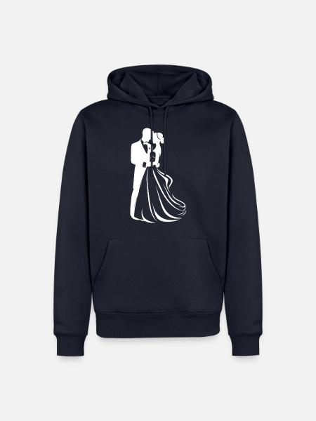 Brautpaar Braut Bräutigam - Männer Premium Bio Hoodie - Navy