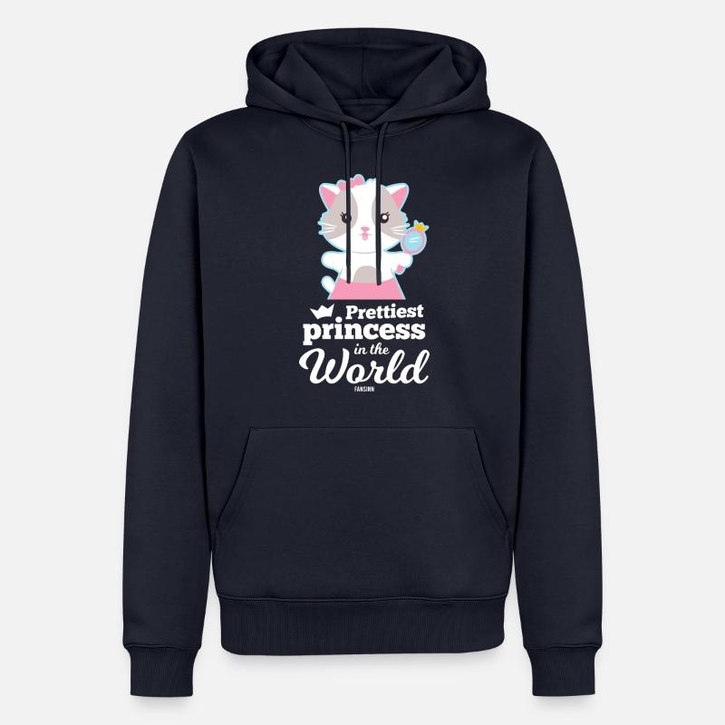Princesse Chats Chat Maman - Sweat à capuche Premium bio Homme - bleu marine