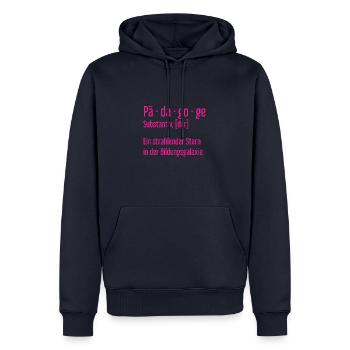 Pädagoge Pädagogen Schule Lehrer Unterricht - Männer Premium Bio Hoodie - Navy - Vorne - Nico (187cm)