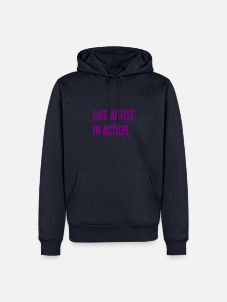 Lebenskünstler im Einsatz - Männer Premium Bio Hoodie - Navy