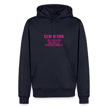 Dozentin - Mein offizieller Superhelden-Beruf! - Männer Premium Bio Hoodie - Navy - Vorne - Nico (187cm)
