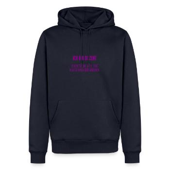 Ich bin Dozent - ich rette die Welt - Männer Premium Bio Hoodie - Navy - Vorne - Nico (187cm)