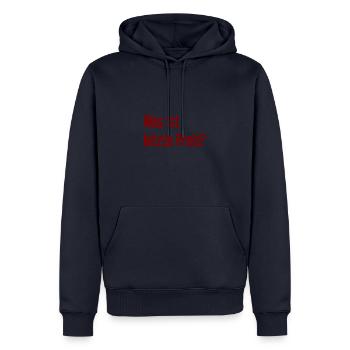 Quel est le dernier prix ? - Sweat à capuche Premium bio Homme - bleu marine - Devant - Nico (187cm)