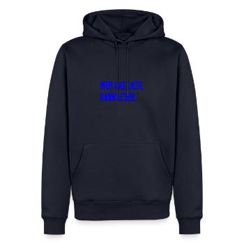 If you read this, you can read. - Men’s Premium Organic Hoodie - navy - Front - Nico (187cm)