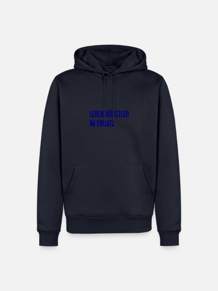 Lebenskünstler im Einsatz - Männer Premium Bio Hoodie - Navy