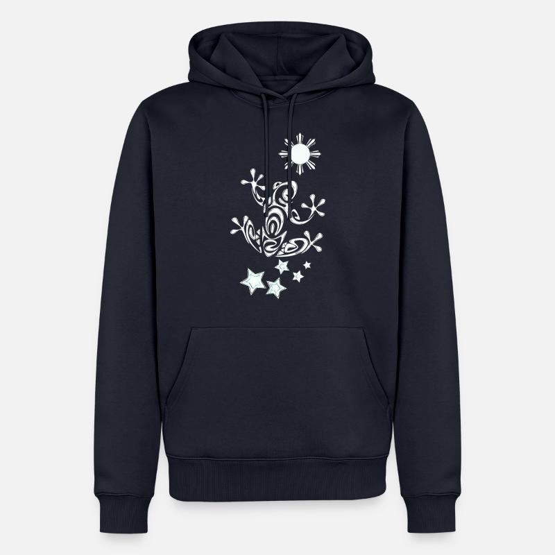 Frosch - Männer Premium Bio Hoodie - Navy