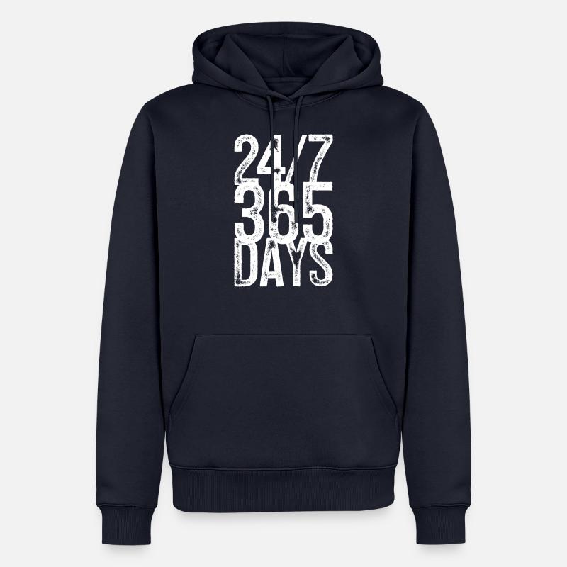 WORKAHOLIC 24/7 HAMSTER HAMSTER - Sweat à capuche Premium bio Homme - bleu marine