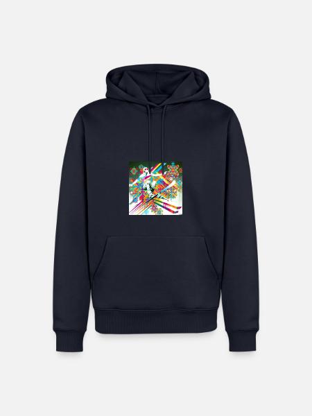 Crazy Skier - Männer Premium Bio Hoodie - Navy