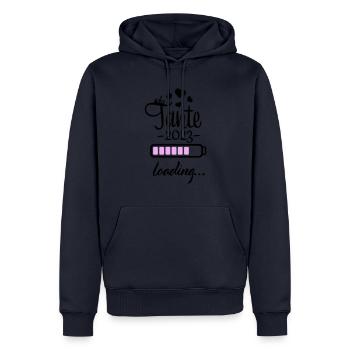tante 2023 2f 18 - Männer Premium Bio Hoodie - Navy - Vorne - Nico (187cm)