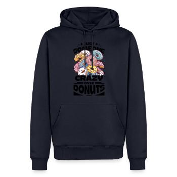 Donut Süssigkeiten Donuts Essen Bäcker Geschenk - Männer Premium Bio Hoodie - Navy - Vorne - Nico (187cm)