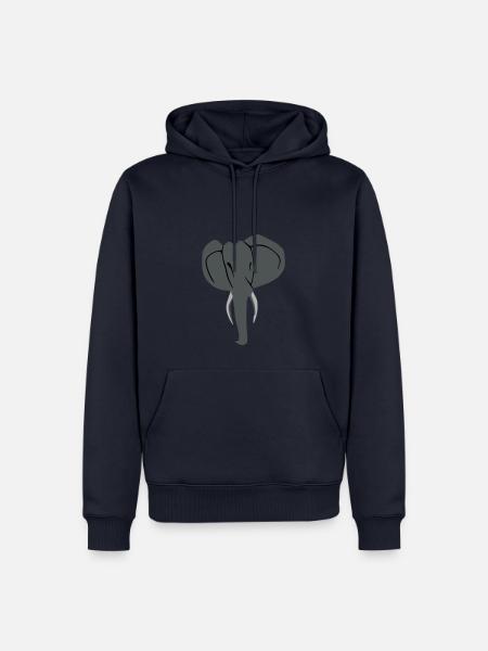 Elefant Head - Männer Premium Bio Hoodie - Navy