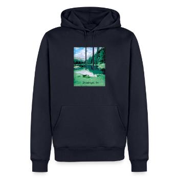 Obernberger See,landschaft,see,Tirol - Männer Premium Bio Hoodie - Navy - Vorne - Nico (187cm)