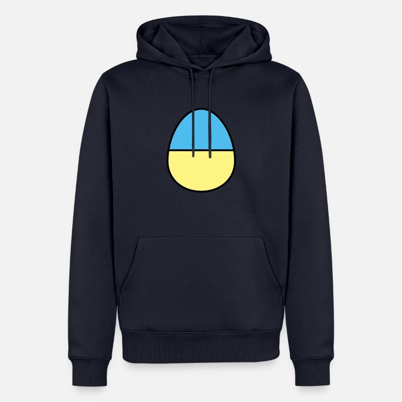 Osterei farbig - Männer Premium Bio Hoodie - Navy