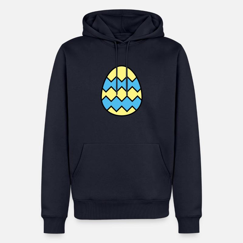 Oeuf de Pâques dentelé - Sweat à capuche Premium bio Homme - bleu marine
