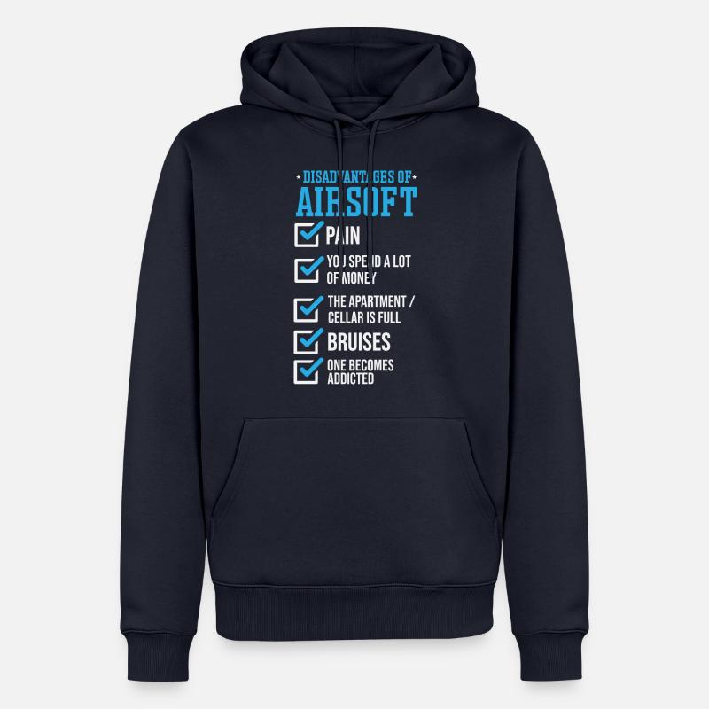 Inconvénients de l’Airsoft - Sweat à capuche Premium bio Homme - bleu marine