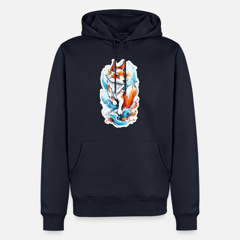 Fuchs - Männer Premium Bio Hoodie - Navy