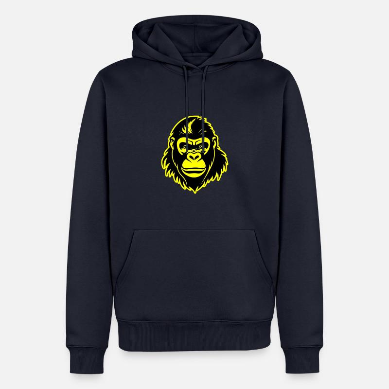 Tête de gorille - Sweat à capuche Premium bio Homme - bleu marine