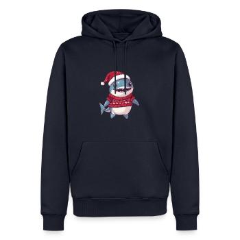 Hai Weihnachten Comic - Männer Premium Bio Hoodie - Navy - Vorne - Nico (187cm)