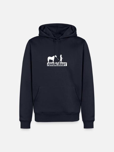 Führungskraft Pferd 2 w - Männer Premium Bio Hoodie - Navy