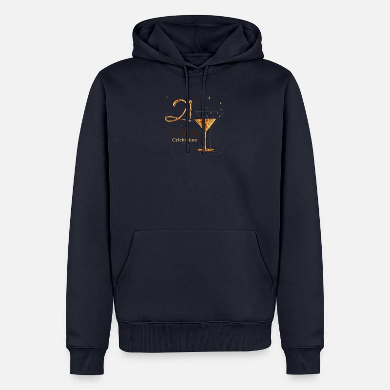 21. Geburtstag wird gross gefeiert - Männer Premium Bio Hoodie - Navy