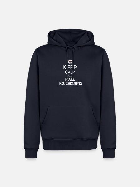 Keep Calm and Make Touchdowns - Männer Premium Bio Hoodie - Navy